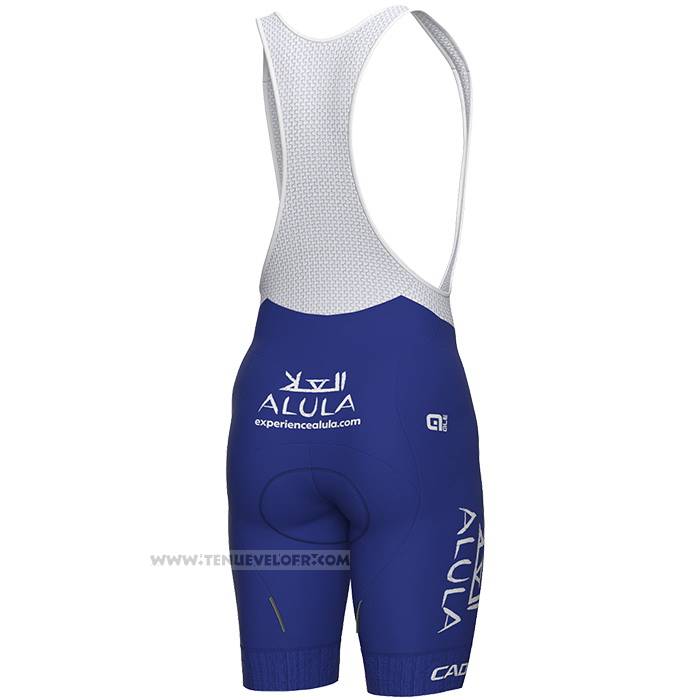 2023 Maillot Cyclisme Jayco Alula Bleu Blanc Manches Courtes et Cuissard